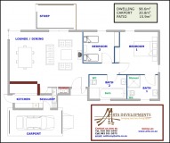 2 bedroom house plan - Sugar Bush Estate - Arta Developments